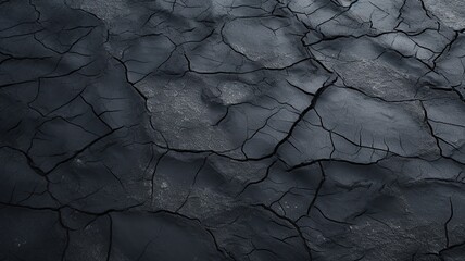 close up horizontal view of cracked surface AI generated