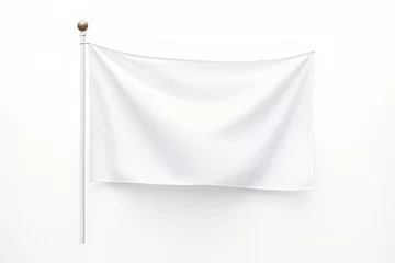 Fotobehang White blank flag template isolated on a white background © DK_2020