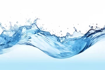 Türaufkleber Water splash in wave shape isolated on white background © DK_2020