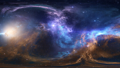 stunning hdri 360d space background nebula and stars equirectangular projection environment map