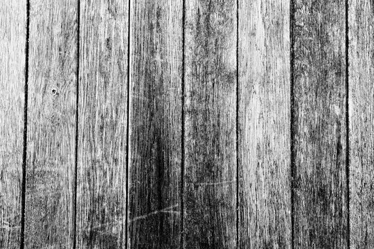 Old wooden background. Black and white photo retro style.