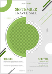 professional business agency official offer promotional travel editable flayer poster, banner template