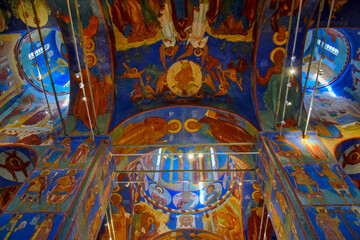 Murals on the dome of the Monastery of Saint Euthymius in Suzdal - obrazy, fototapety, plakaty