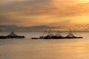 Obraz premium 朝の海の風景