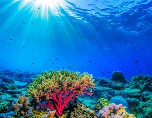 Obraz premium 海の中のサンゴ
