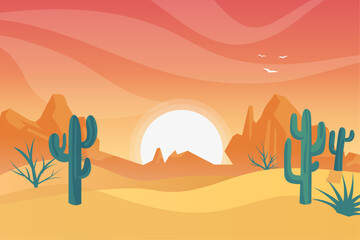 Desert landscape background