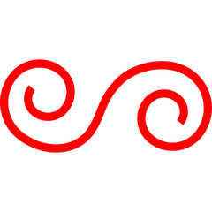 red roll curve pattern for decoration festival celebrity graphic design