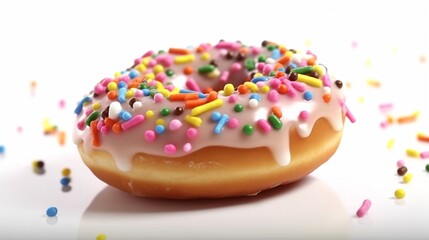 donut white background Ai Generative