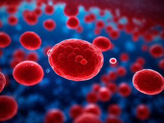 Blood cells, leukocytes, erythrocytes bloodstream. Generated by AI