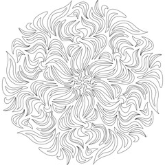 coloring, pattern black on white