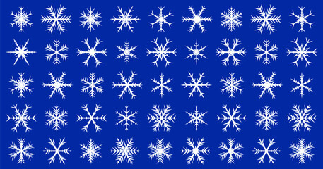 Set of Christmas snowflakes