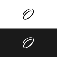 O letter logo, Letter O logo, O letter icon Design with black background. Luxury O letter