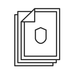 Document protect icon. Data security