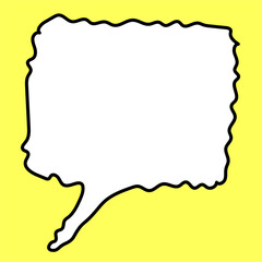 bubble cloud in vector.icon for text in flat style.object template design for logo sticker icon print text