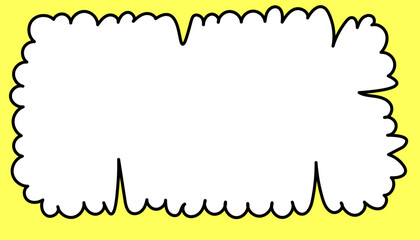 bubble cloud in vector.icon for text in flat style.object template design for logo sticker icon print text