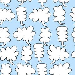 seamless pattern with bubble cloud in vector.simple linear pattern in flat style. design for fabric print wallpaper background