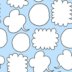 seamless pattern with bubble cloud in vector.simple linear pattern in flat style. design for fabric print wallpaper background