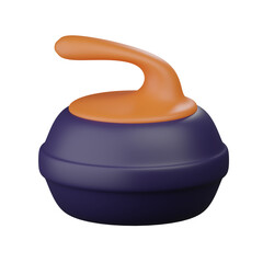 Curling 3d Icon Illustration