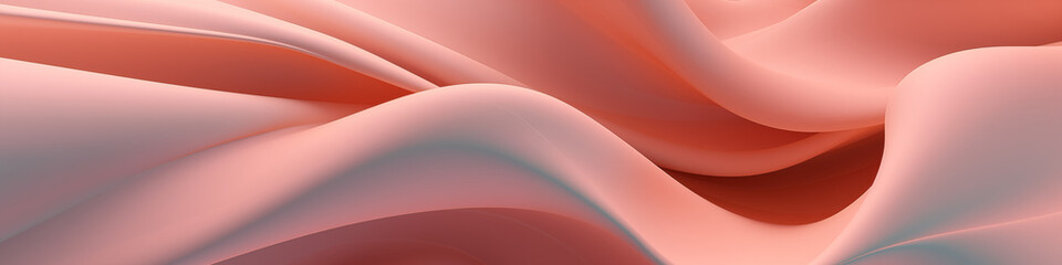 Sculpted elegance, 3D abstract soft curves and colors