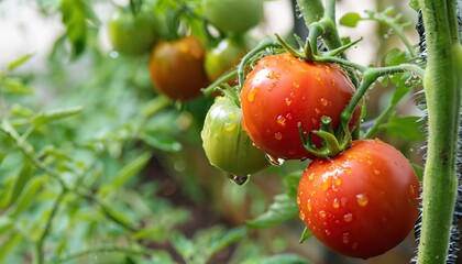 tomatoes are grown in greenhouses