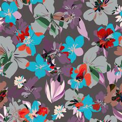 seamless pattern with flowers