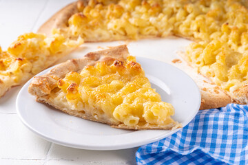Homemade Mac and Cheese Pizza