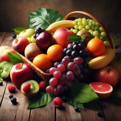 fruits on a wooden table