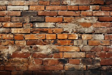 Vintage orange brick wall