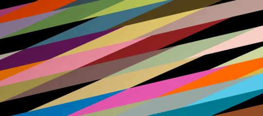 Gordijnen abstract geometric background with triangles, rhombus, multicolor © Kirsten Hinte