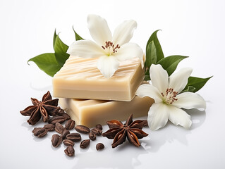 soap with vanilla flowers