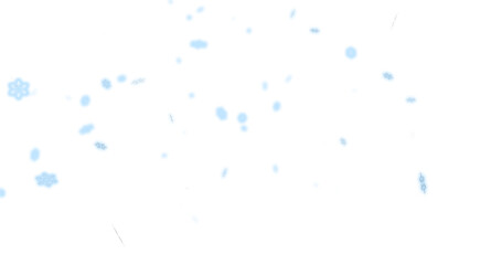 青色の雪の結晶のイラスト素材(背景透過)アルファチャンネル付png	
