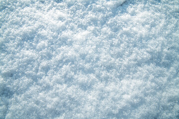 Freshly fallen white snow, winter natural background