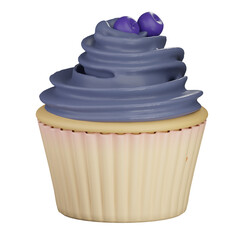Blueberry cupcake 3d Icon