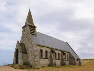 Fototapeta na wymiar The small church Notre Dame de la Garde in Etretat