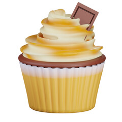 Coffee cupcake 3d Icon