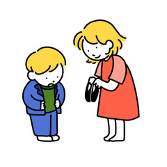 child wearing a suit with his mother