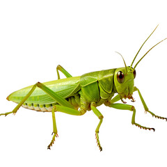 Grasshopper pest on transparent background PNG. Pest infestation concept.