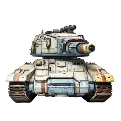 Tank for use in war on transparent background PNG