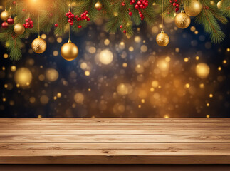 Christmas background with bokeh