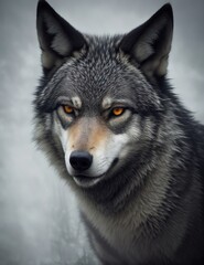 Naklejka na ściany i meble portrait of a wolf-7