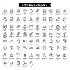 Most Uses Line Icon Set 1