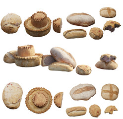 bread isolated background