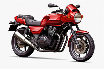 Obraz na płótnie Canvas Modern red motorcycle