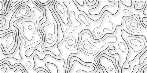 Contour map background. Vector geography scheme and terrain. Topography grid map. Stylized topographic contour map. Geographic line mountain relief. Abstract lines or wavy backdrop background.