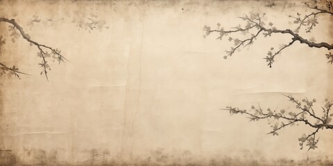 Old Paper texture vintage Paper with Japanese Pattern tree