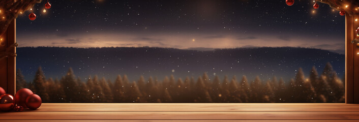 Holiday, Christmas, Celebration panorama background © Doug