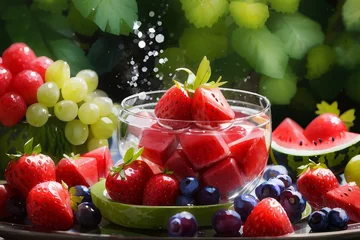 Foto auf Glas fruit and berries © Abdullah