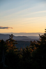 Sunset over the white mountains New Hampshire