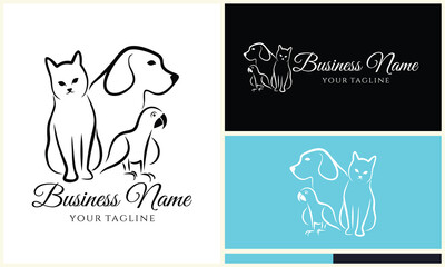 animal clinic hospital logo template