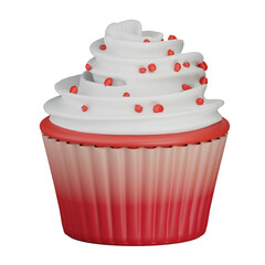 Red velvet cupcake 3d Icon